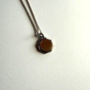 John Hardy Sterling Silver Octagon Pendant Necklace Chain